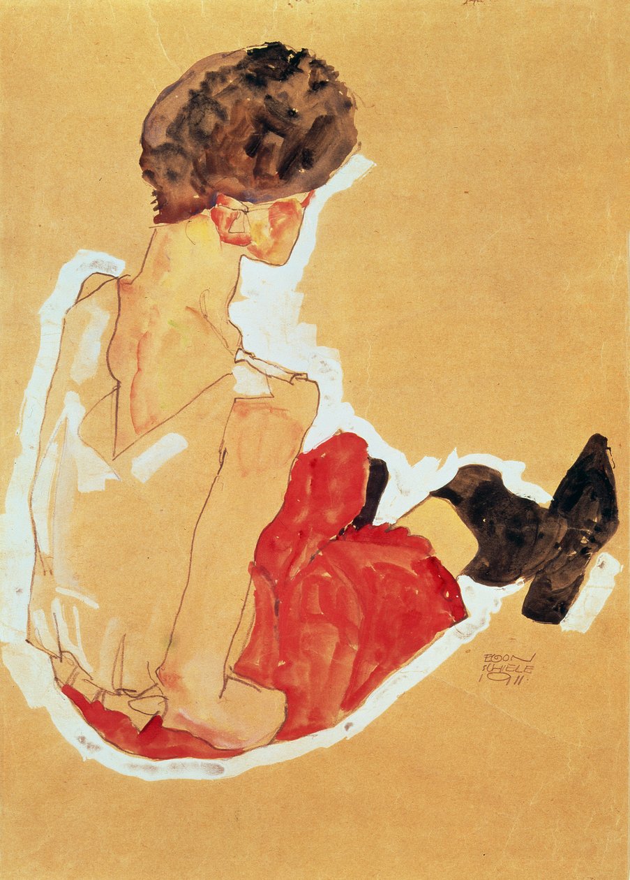 Donna seduta, 1911 da Egon Schiele