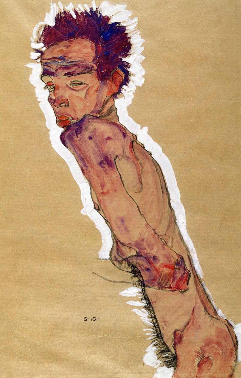 Autoritratto Nudo, 1910 da Egon Schiele