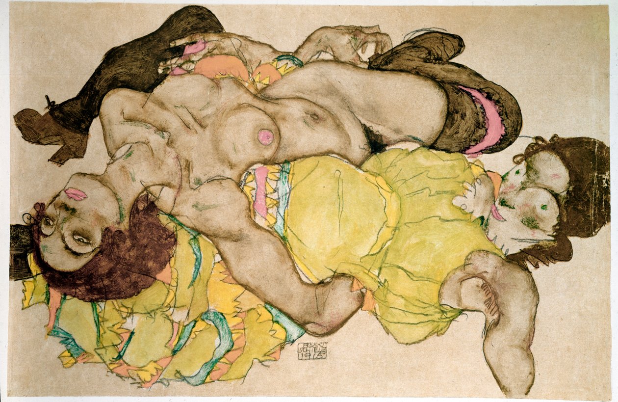 Donne curve. Disegno di Egon Schiele da Egon Schiele