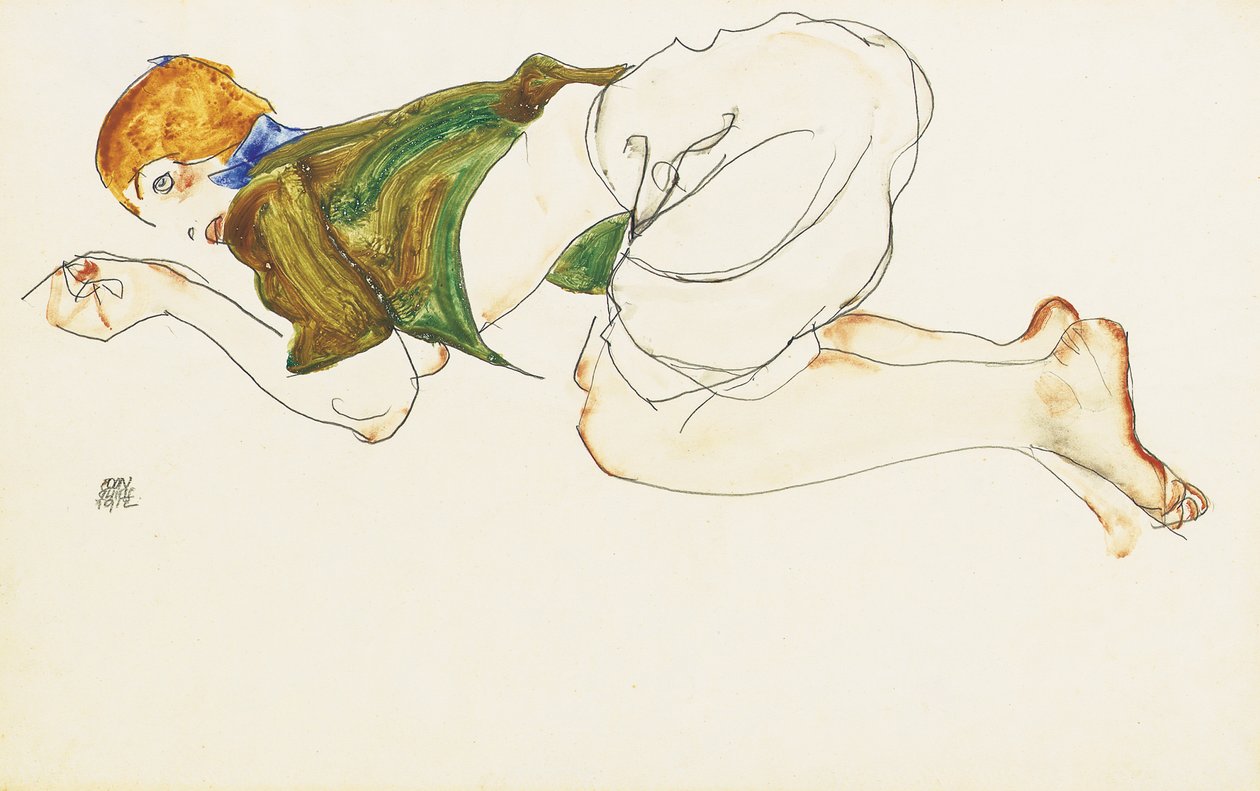 Donna inginocchiata, 1912 da Egon Schiele