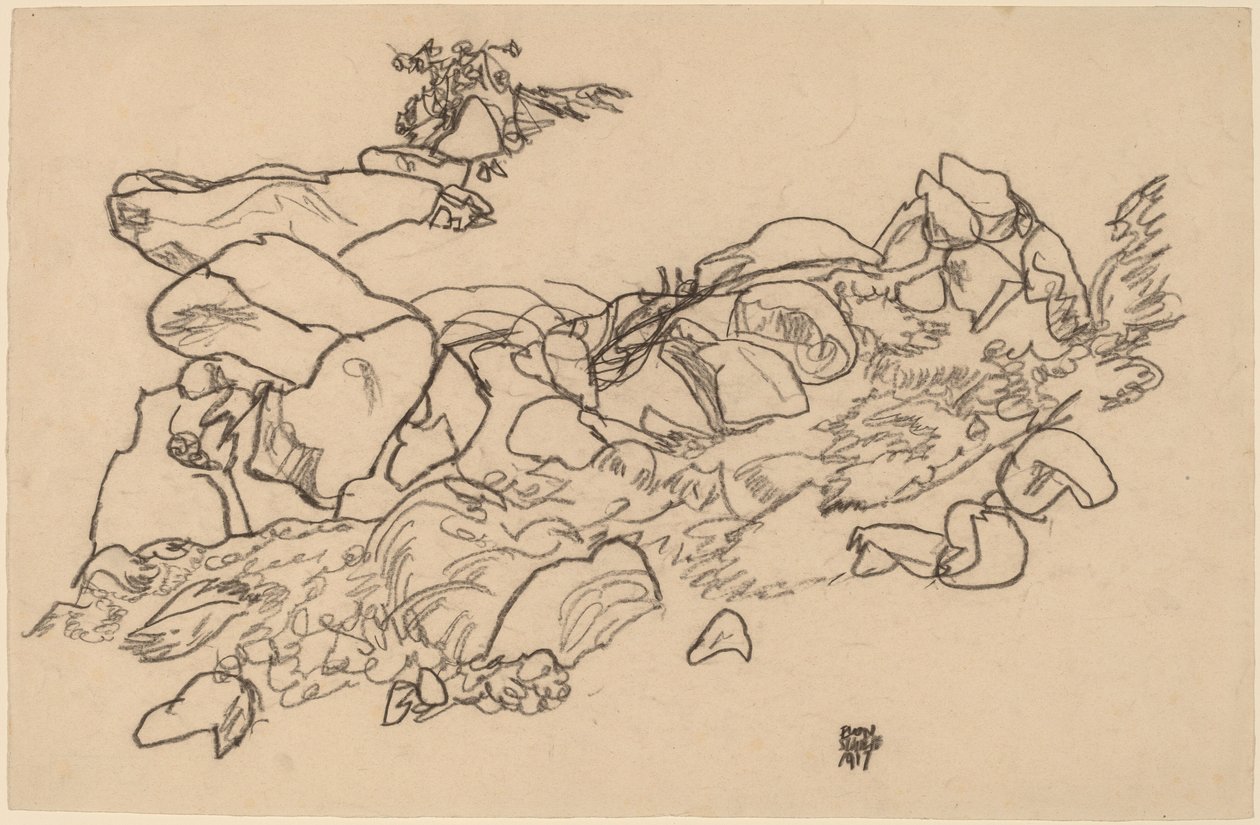 Torrente di montagna da Egon Schiele