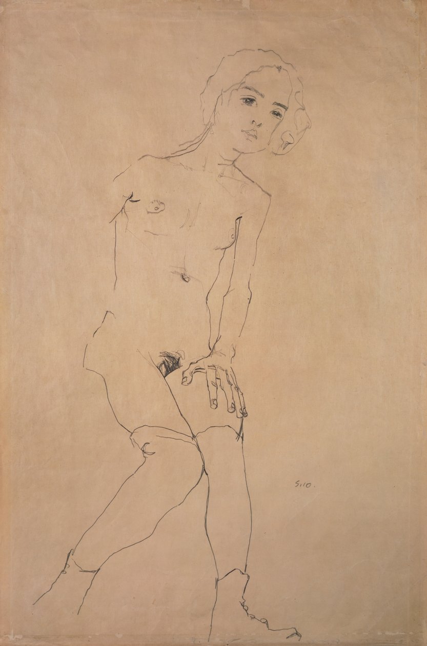 Nudo, 1910 da Egon Schiele