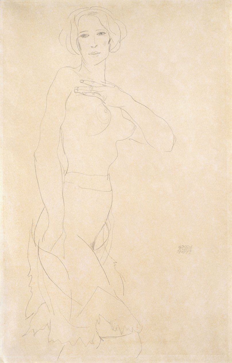 Ragazza nuda da Egon Schiele