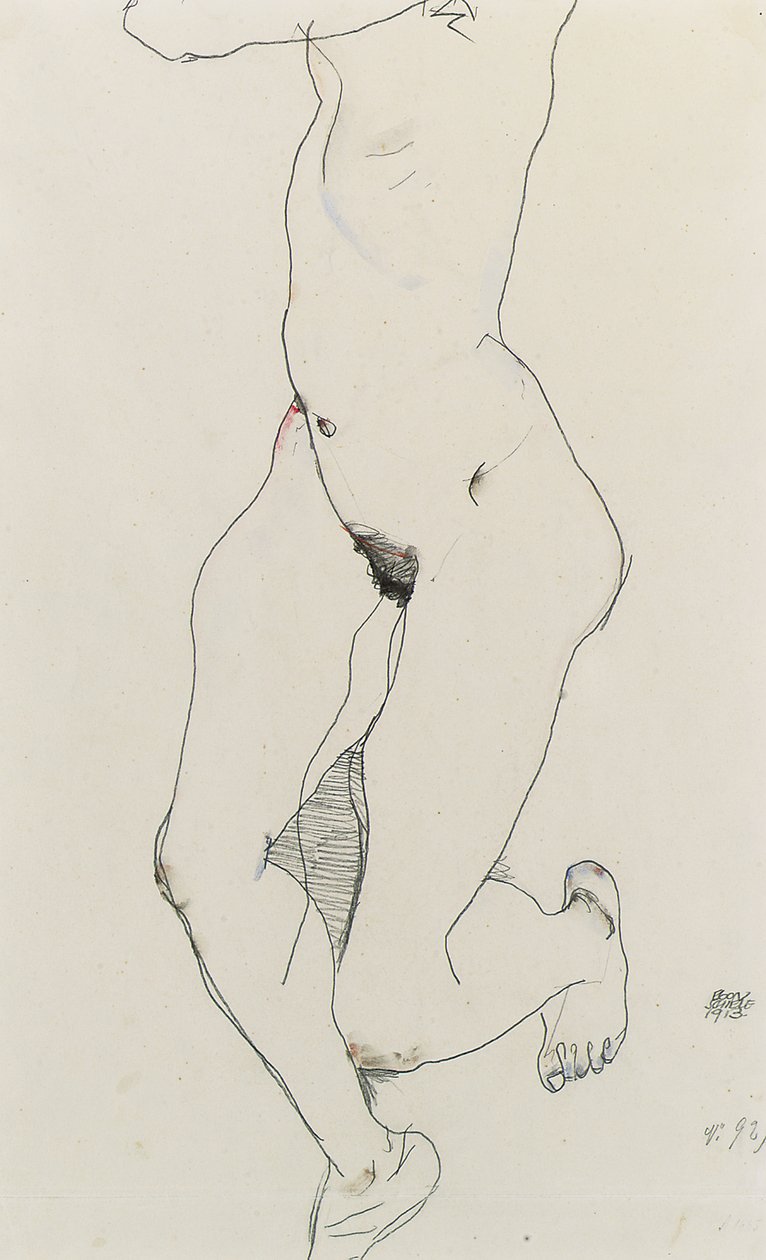 Donna che corre, 1913 da Egon Schiele