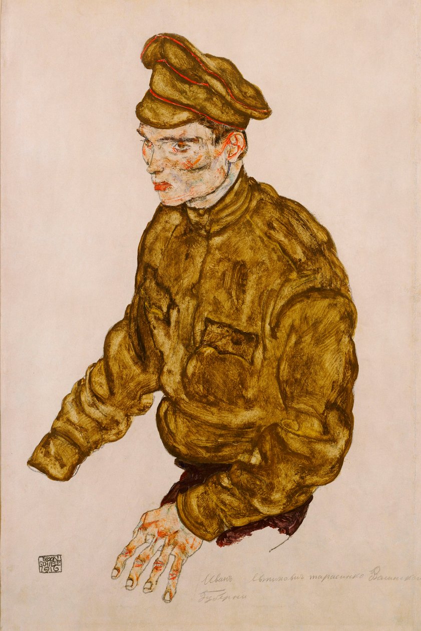 Prigioniero di Guerra Russo, 1916 da Egon Schiele