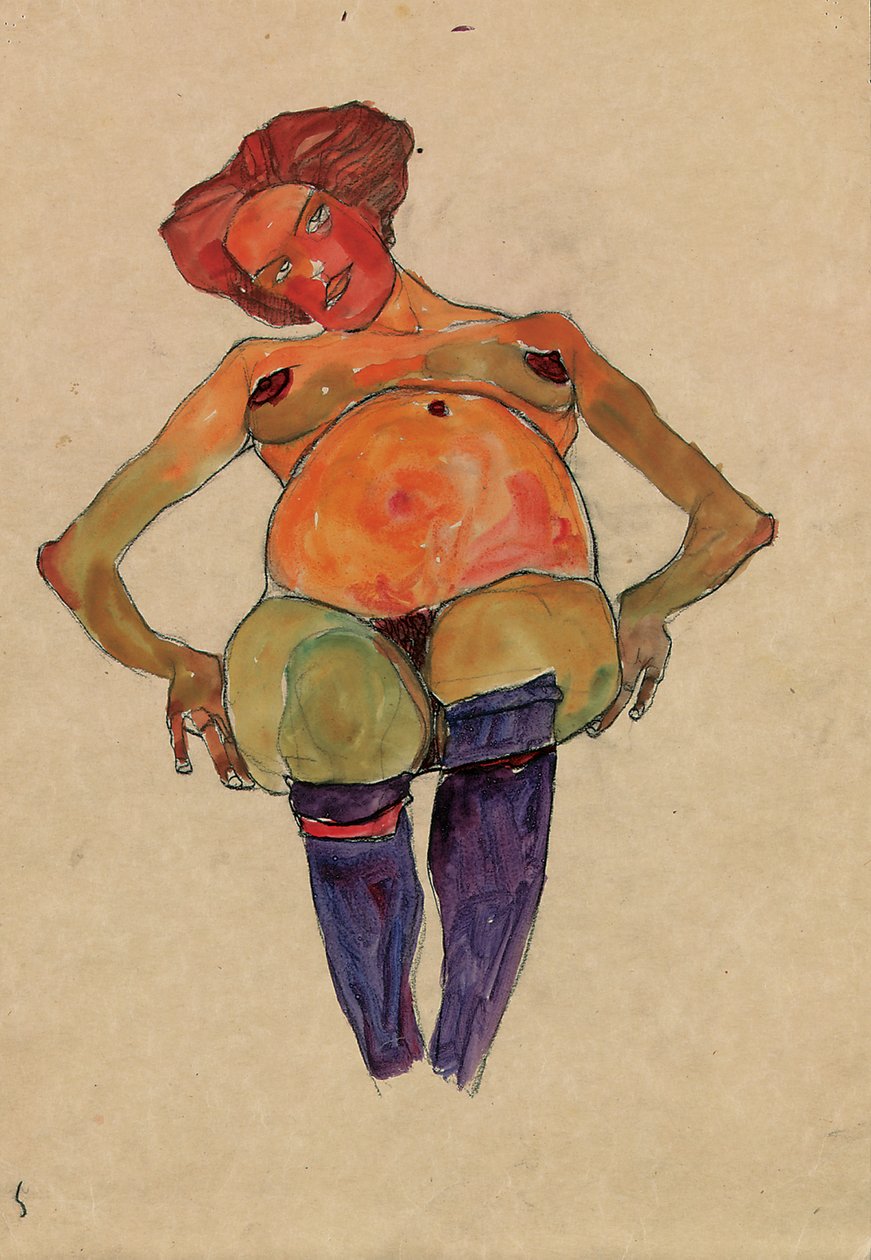 Donna incinta seduta da Egon Schiele