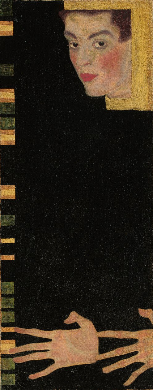 Autoritratto con dita aperte da Egon Schiele