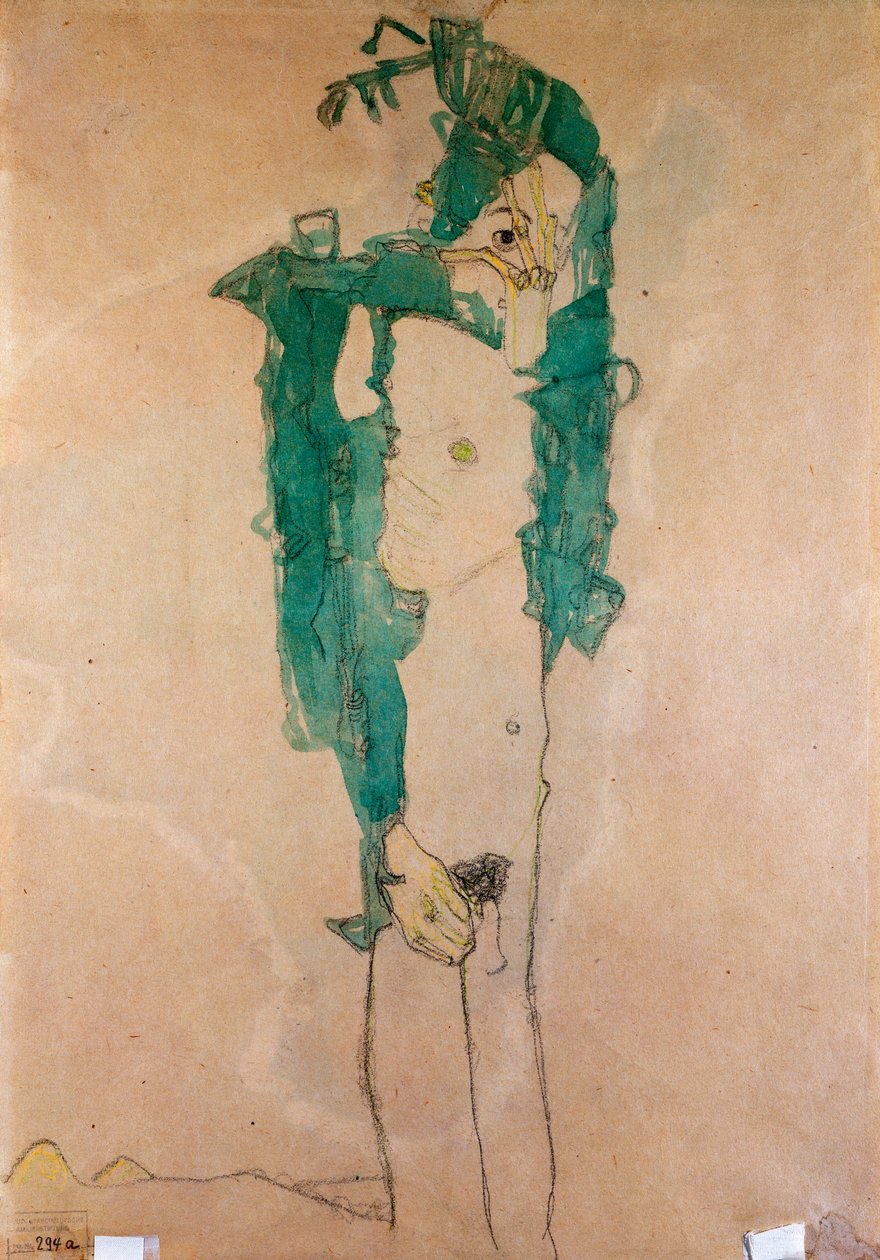 Autoritratto, c.1910 da Egon Schiele