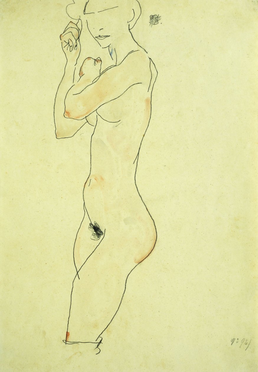 Nudo in Piedi, 1913 da Egon Schiele