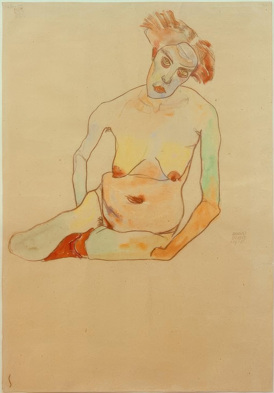 Nudo femminile da Egon Schiele