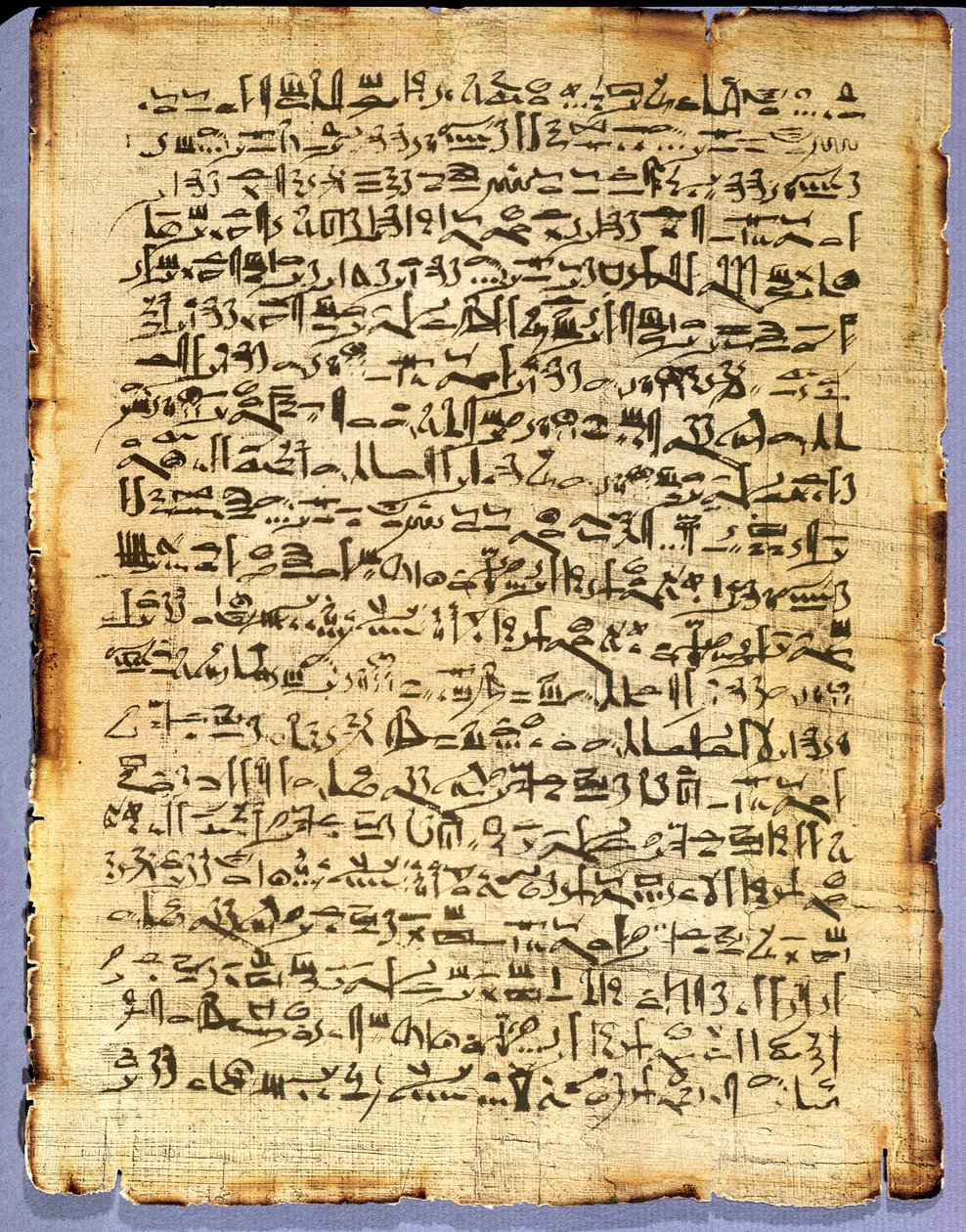 Copia facsimile del Papiro Medico di Edwin Smith, originale datato c.1600-1500 a.C. da Egyptian