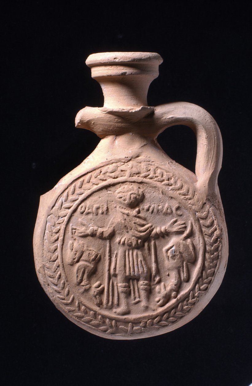 Fiasca da pellegrino associata al santuario di San Menas ad Abu Mina, c.501-700 da Egyptian
