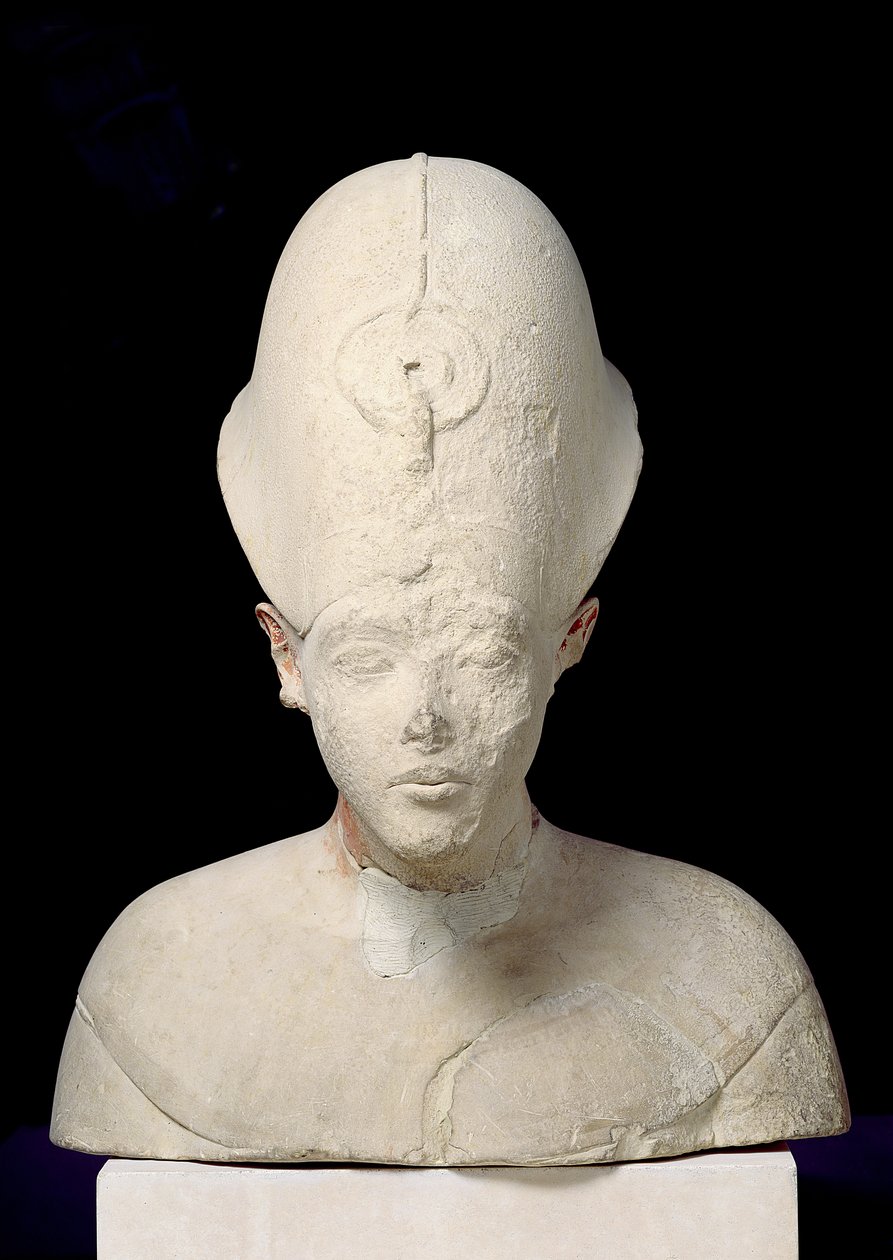 Busto del re Amenofi IV (Akhenaton) da Tell el-Amarna, Nuovo Regno, c.1353-1337 a.C. da Egyptian 18th Dynasty