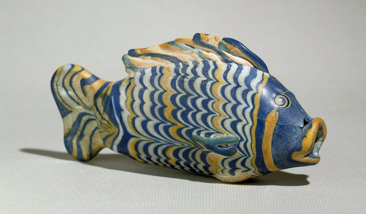 Vaso cosmetico a forma di pesce, da Tell el-Amarna, Nuovo Regno, c.1390-1336 a.C. da Egyptian 18th Dynasty