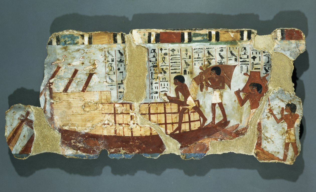 Caricamento del grano, dalla Tomba di Unsou, Tebe Est, Nuovo Regno da Egyptian 18th Dynasty