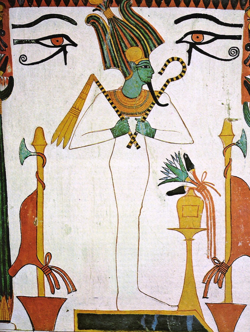 Osiride dalla tomba di Sennedjem da Egyptian 19th Dynasty