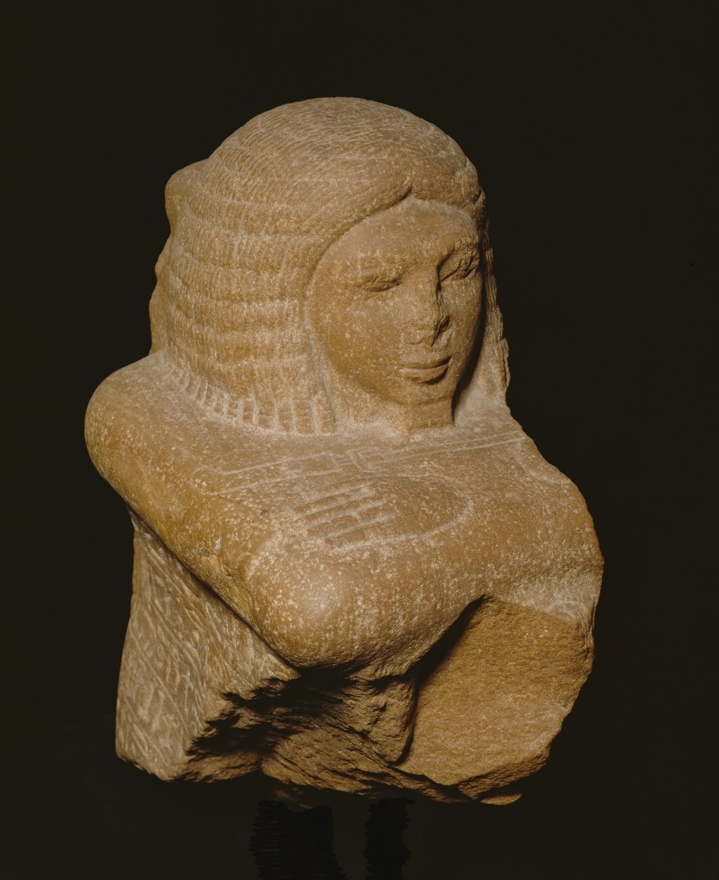 Statua a blocco di un funzionario da Egyptian 19th Dynasty