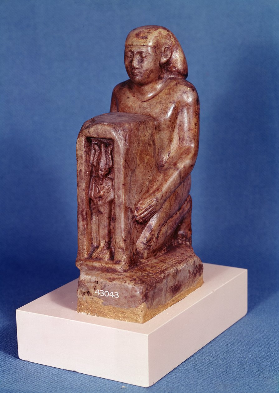Pedesi che tiene un naos di Osiride da Egyptian 26th Dynasty
