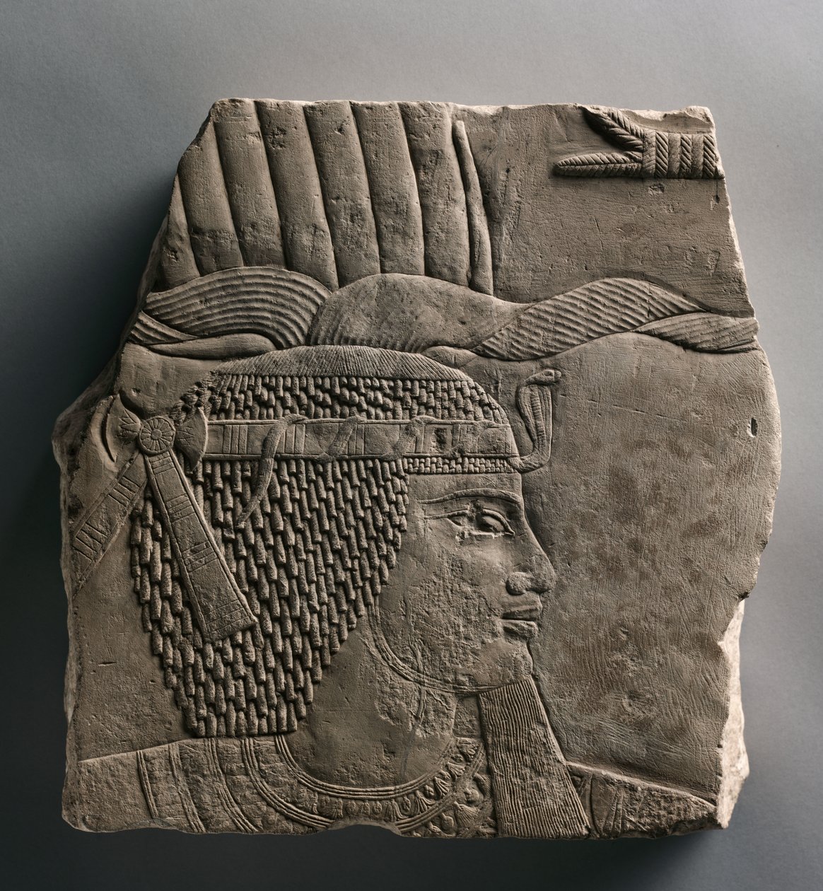 Rilievo di un re, 664-525 a.C. da Egyptian 26th Dynasty