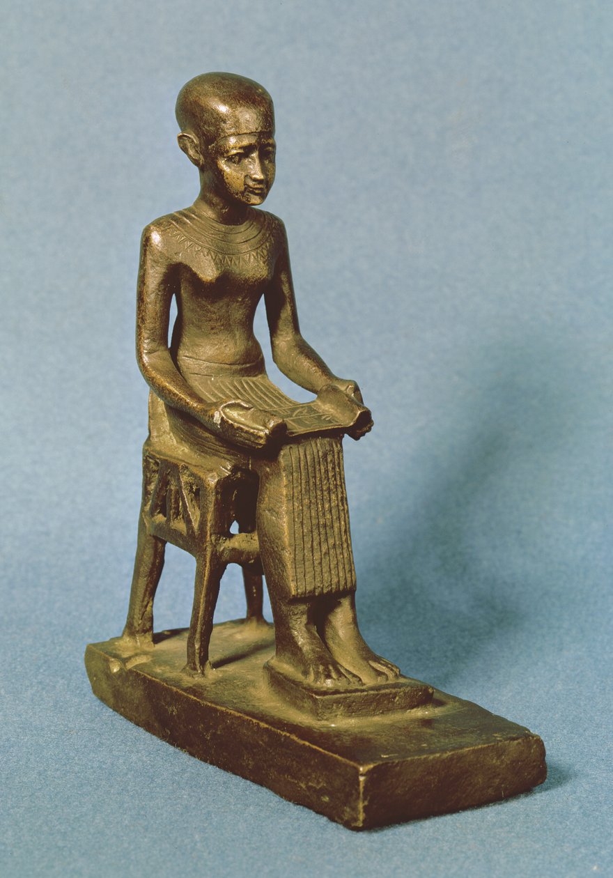 Statua seduta di Imhotep da Egyptian 26th Dynasty