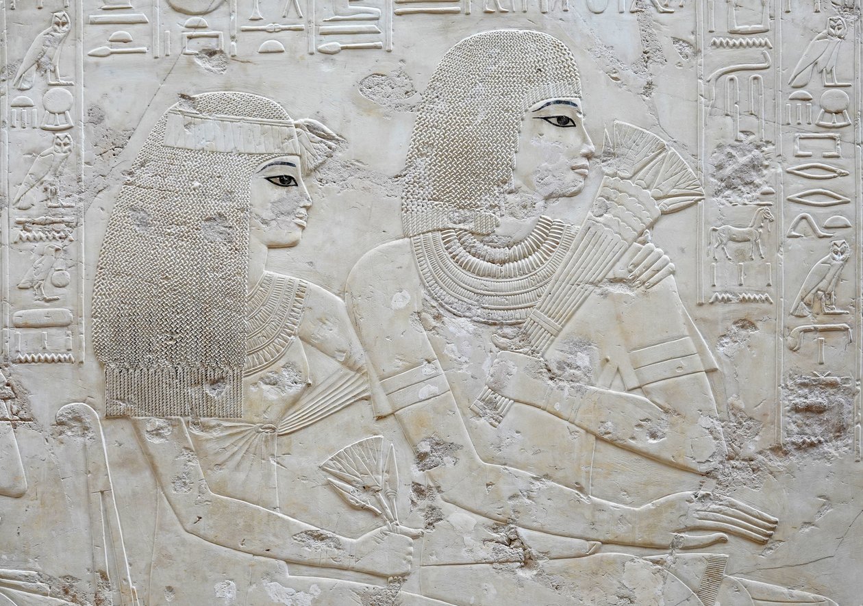 Amenhotep e sua moglie May, tomba di Ramose da Egyptian Egyptian