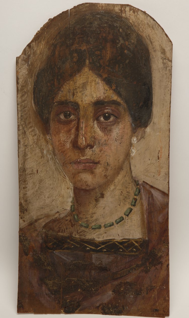 Ritratto di mummia, 136-160 circa (pittura su legno) da Egyptian School