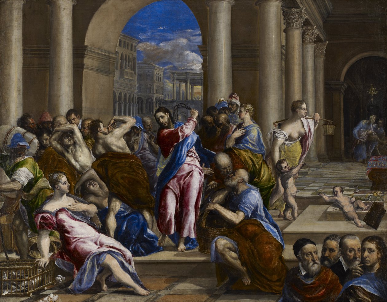 Cristo scaccia i mercanti dal tempio da El Greco