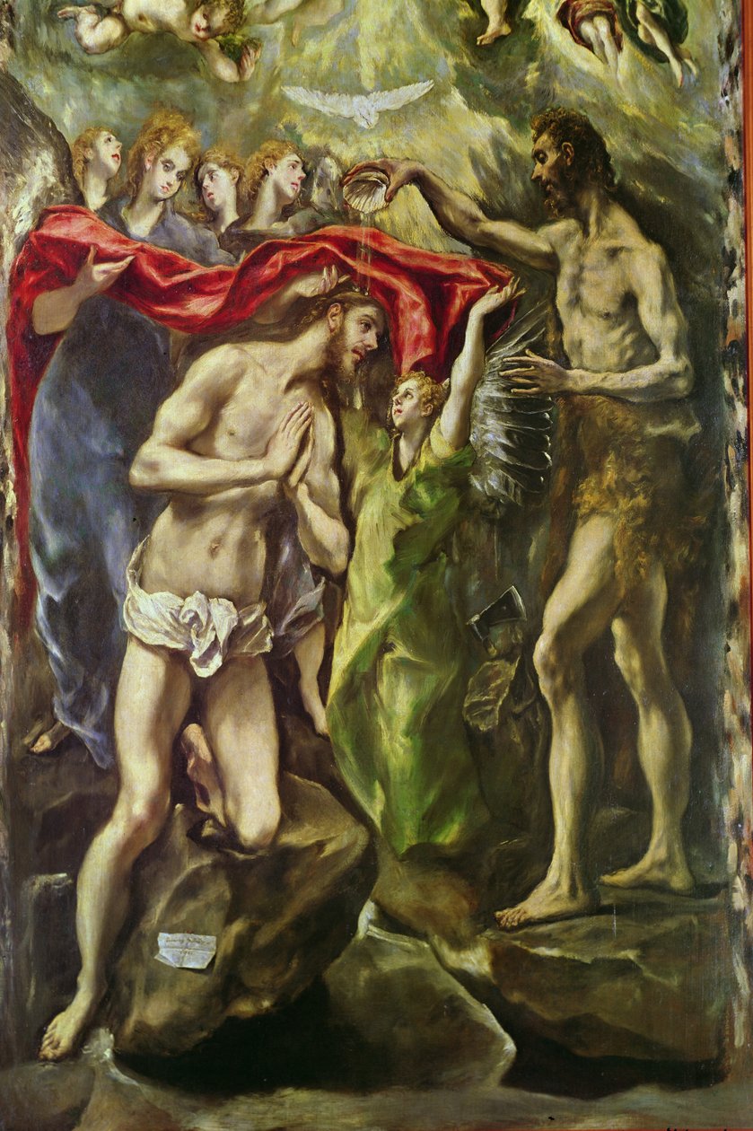 Il Battesimo di Cristo (dettaglio) da El Greco