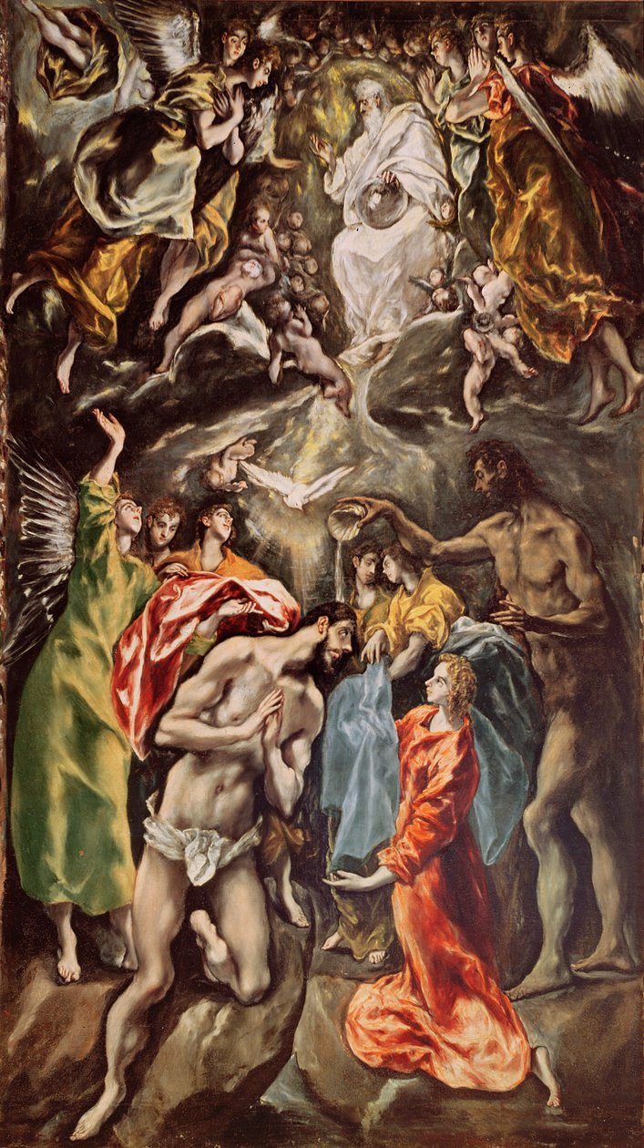 Il battesimo di Cristo, 1608-14 da El Greco