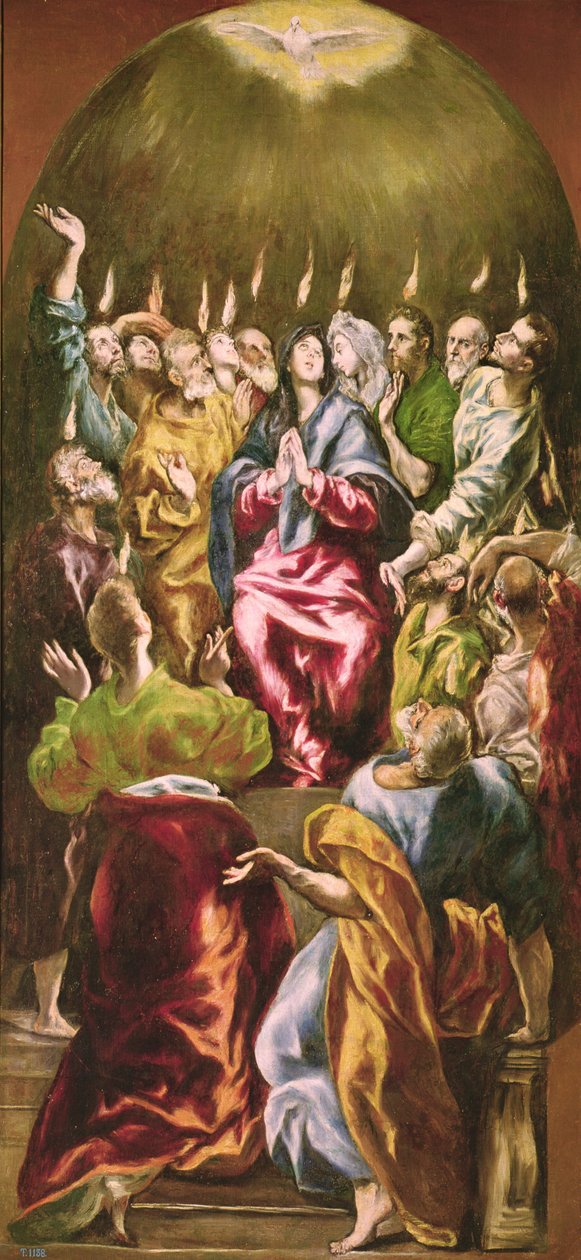 La Pentecoste, c.1604-14 da El Greco