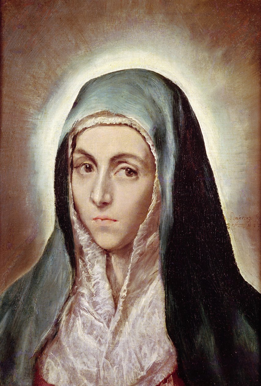 La Vergine Maria, 1595-1600 da El Greco