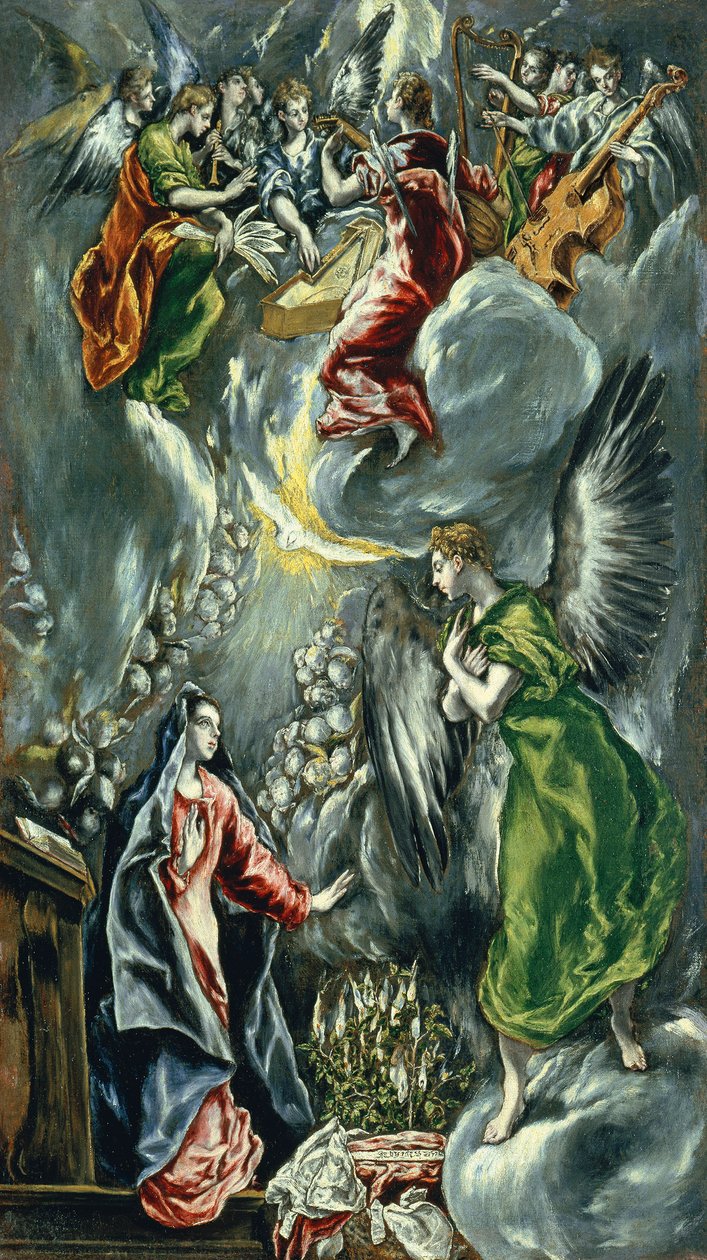 Inglese: The Annunciation Annunciazione da El Greco