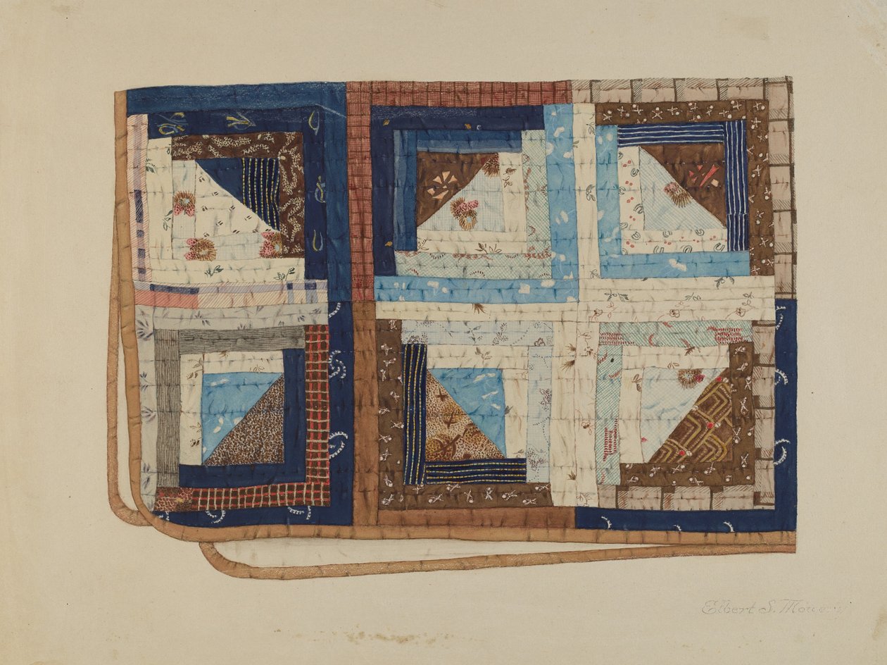 Trapunta di capanna di tronchi da Elbert S. Mowery