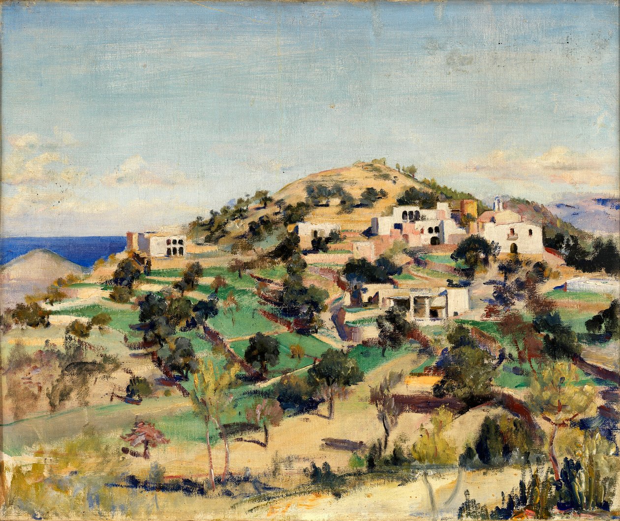 Collina con case bianche da Eleanor Harris