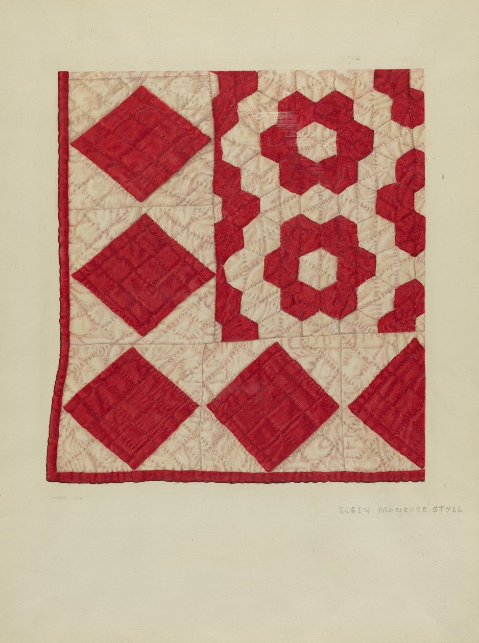 Trapunta patchwork da Elgin Moncure Styll