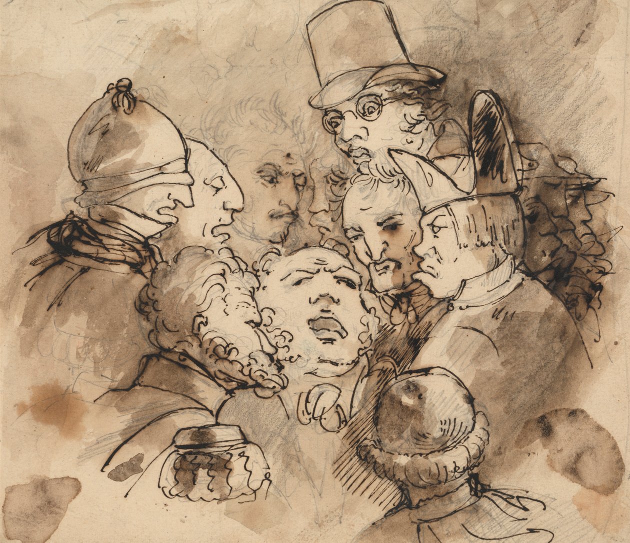 Gruppo di Teste Caricaturali da Elias Martin
