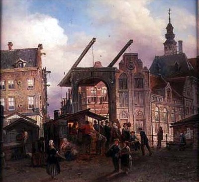 Città e Ponte Levatoio da Elies Pieter van Bommel