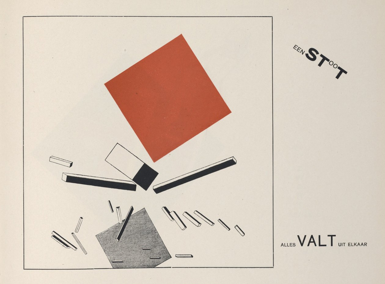 Circa due quadrati, 1922 da Eliezer Markowich Lissitzky