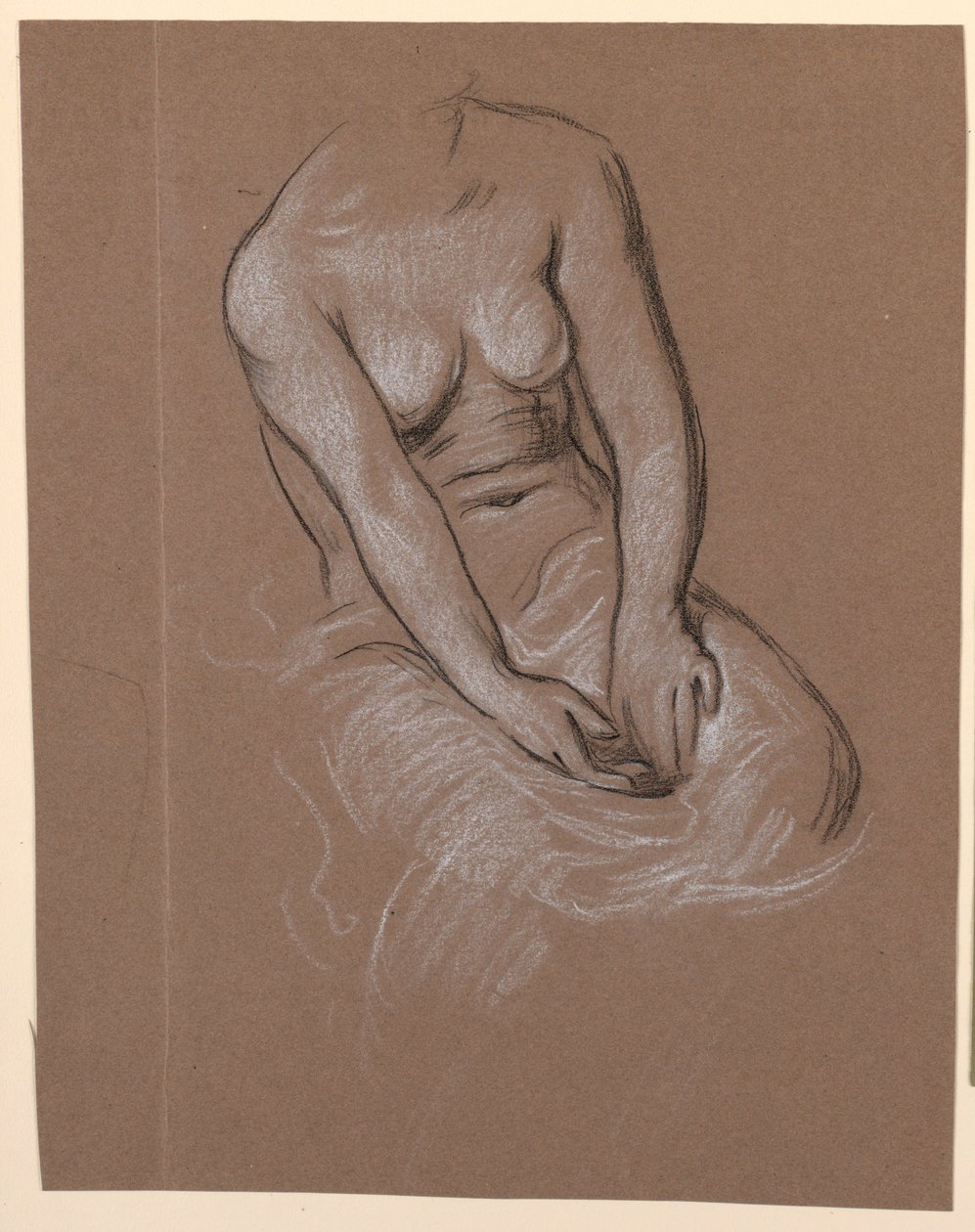 Disegno, Studio di torso femminile, 1885 ca. da Elihu Vedder