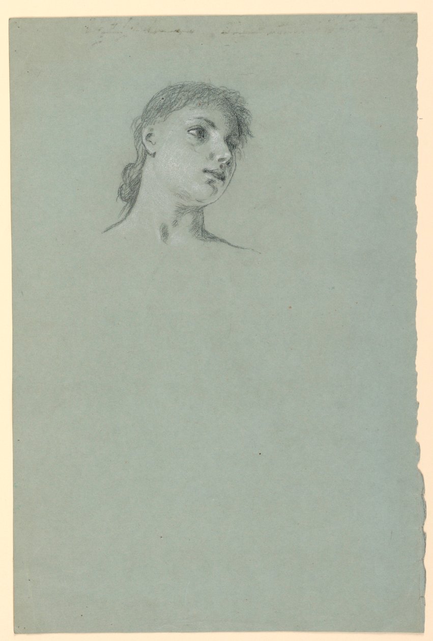 Disegno, Studio di una ragazza, 1885 ca. da Elihu Vedder