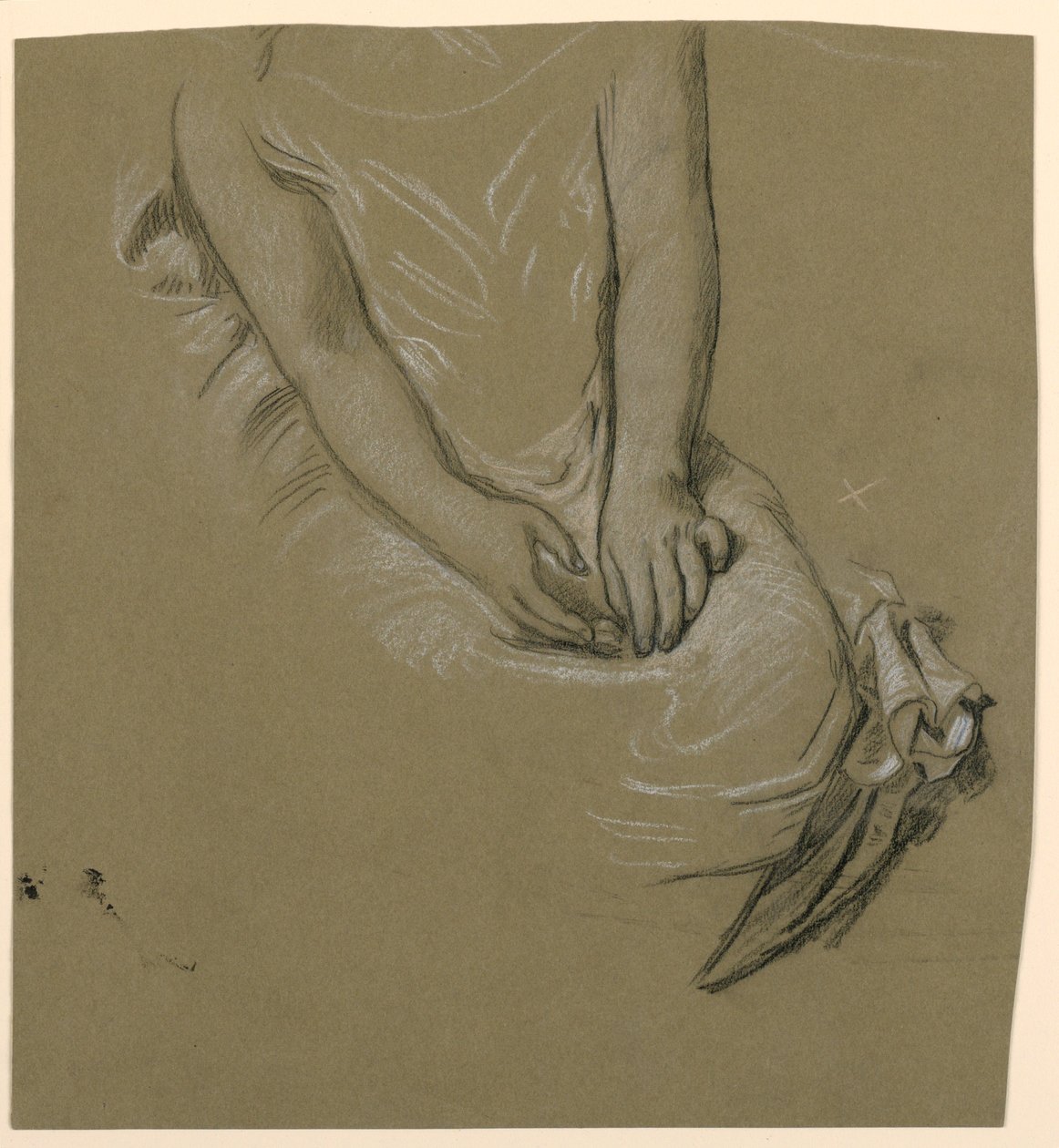 Disegno, studio di torso femminile, 1885 ca. da Elihu Vedder