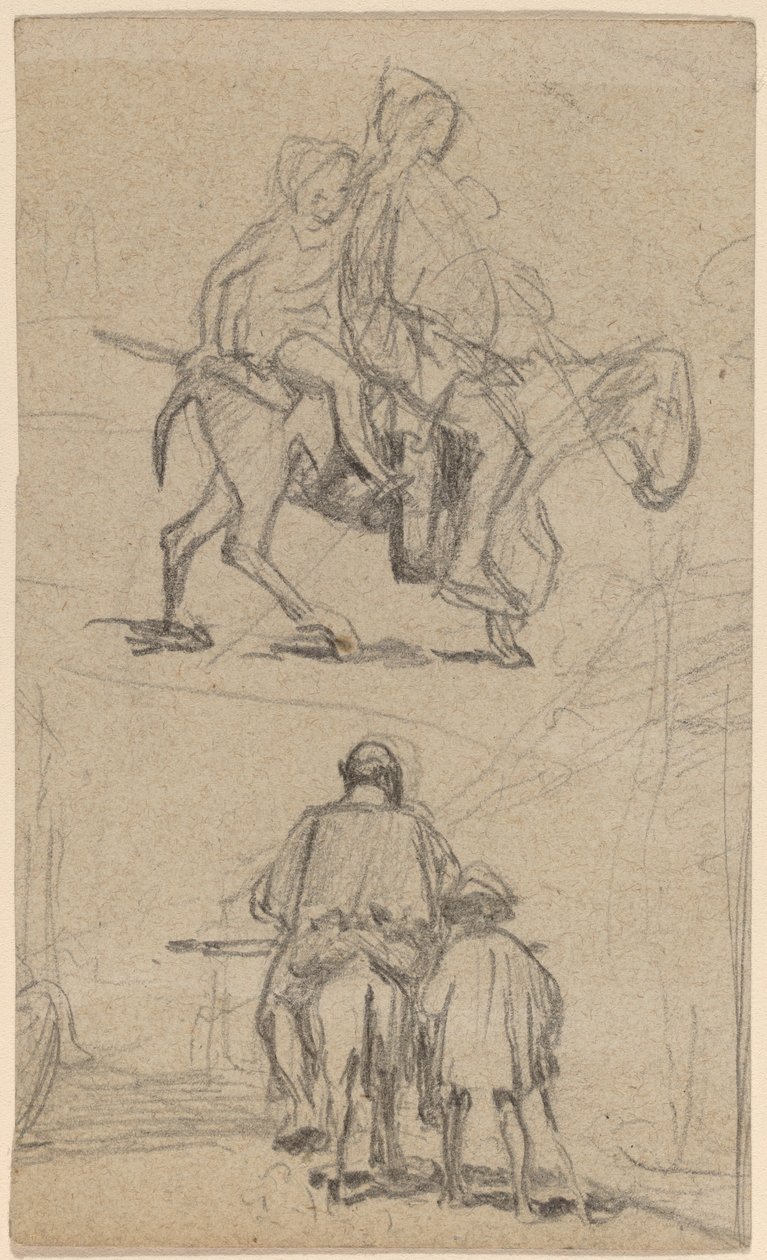 Padre, figlio e asino da Elihu Vedder