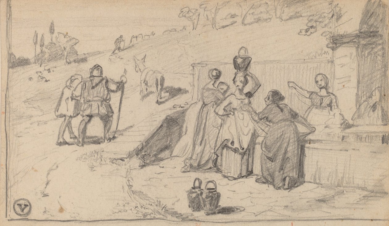 Padre e figlio, c. 1859 da Elihu Vedder