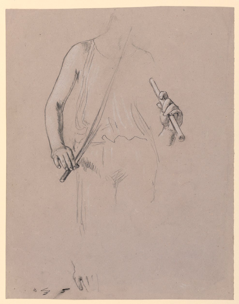 Studio di figura: uomo in costume da Elihu Vedder