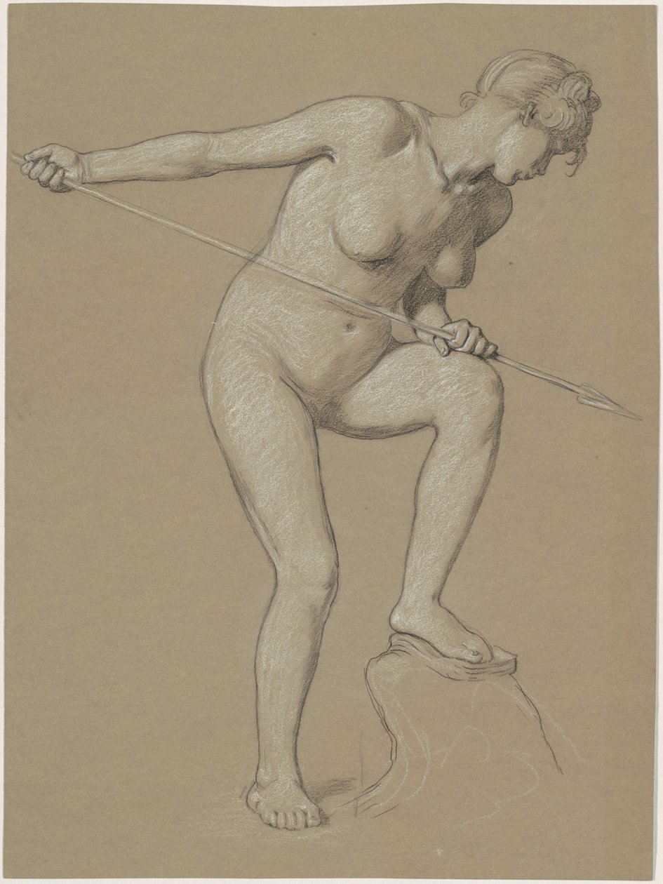 Ragazza che infilza un delfino da Elihu Vedder