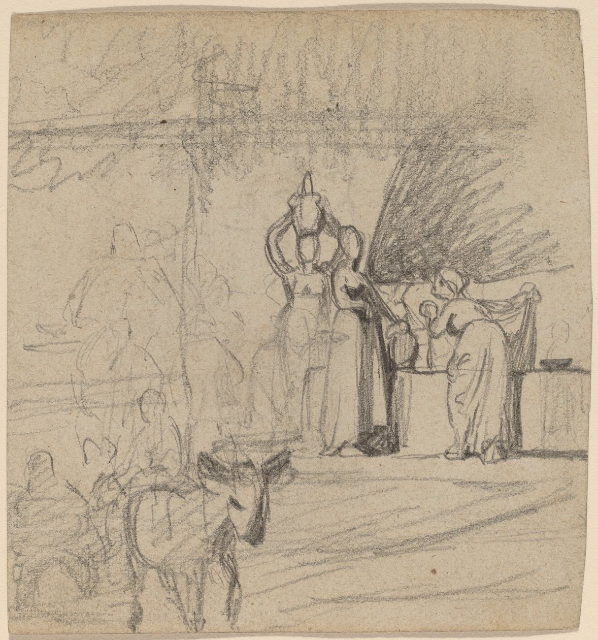 Figlio e asino, c. 1859 da Elihu Vedder