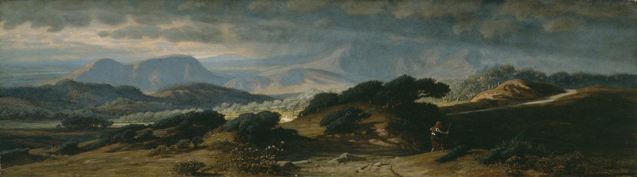 Tempesta in Umbria, 1875 da Elihu Vedder