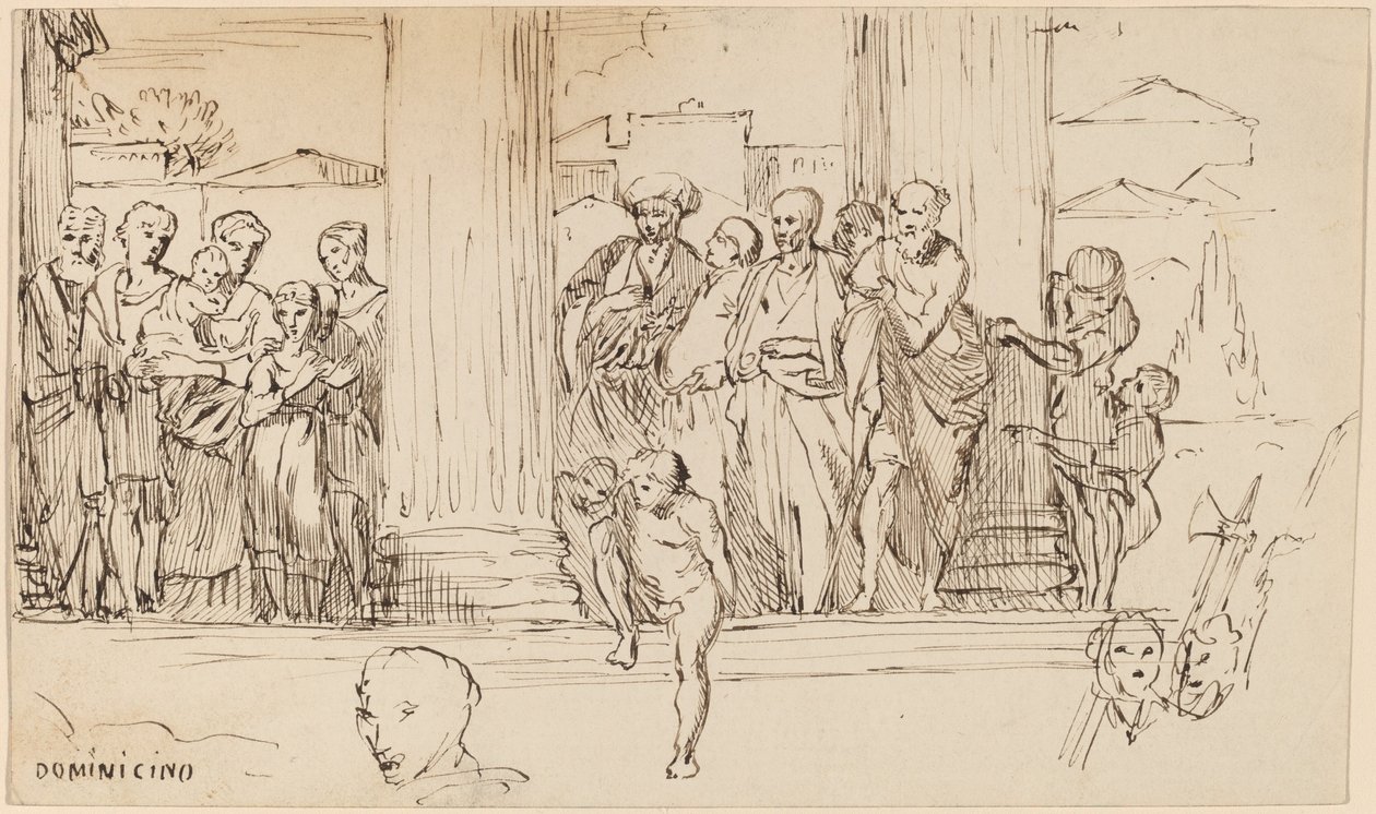 Studio dopo Domenichino, c. 1858 da Elihu Vedder
