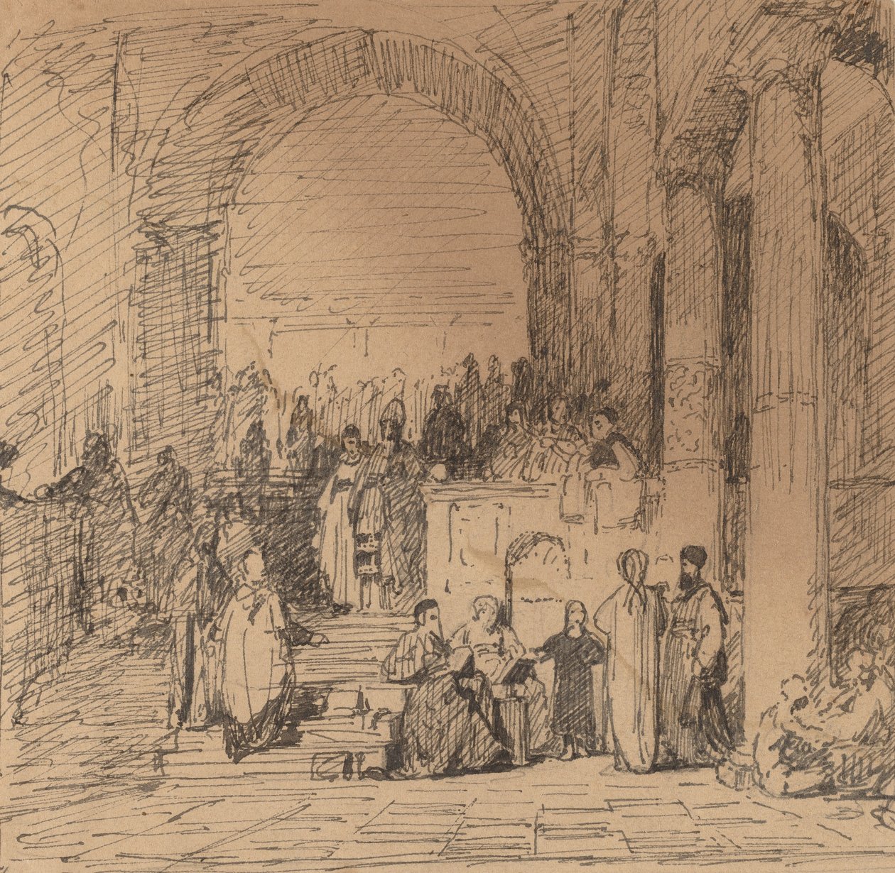 Studio dopo Vecchio Maestro, c. 1858 da Elihu Vedder