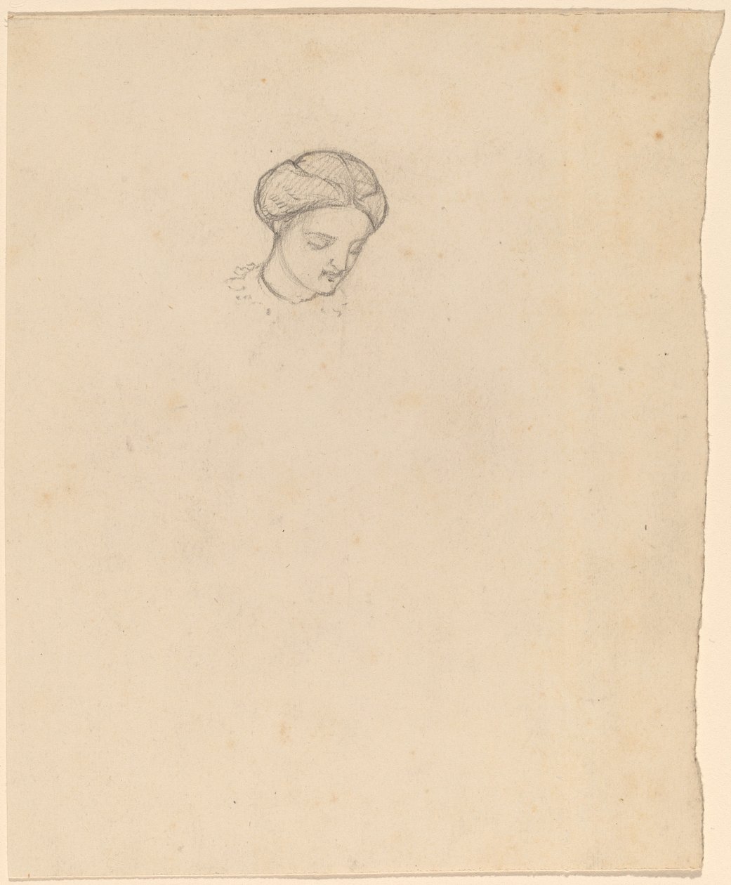 Studio della Testa di una Ragazza, c. 1858 da Elihu Vedder